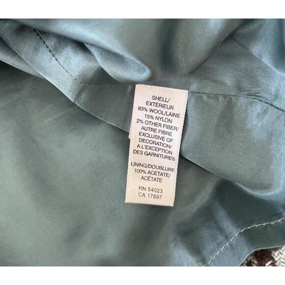 Vintage Wool Blend The Limited Blue Brown Plaid Lined Short Skirt Sz 4 30” Waist - Picture 7 of 7